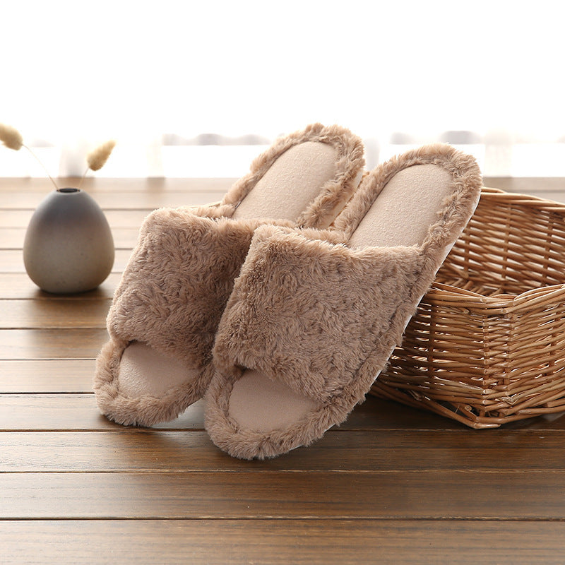 Wholesale Autumn and Winter Home Bow Simple Cotton Slippers